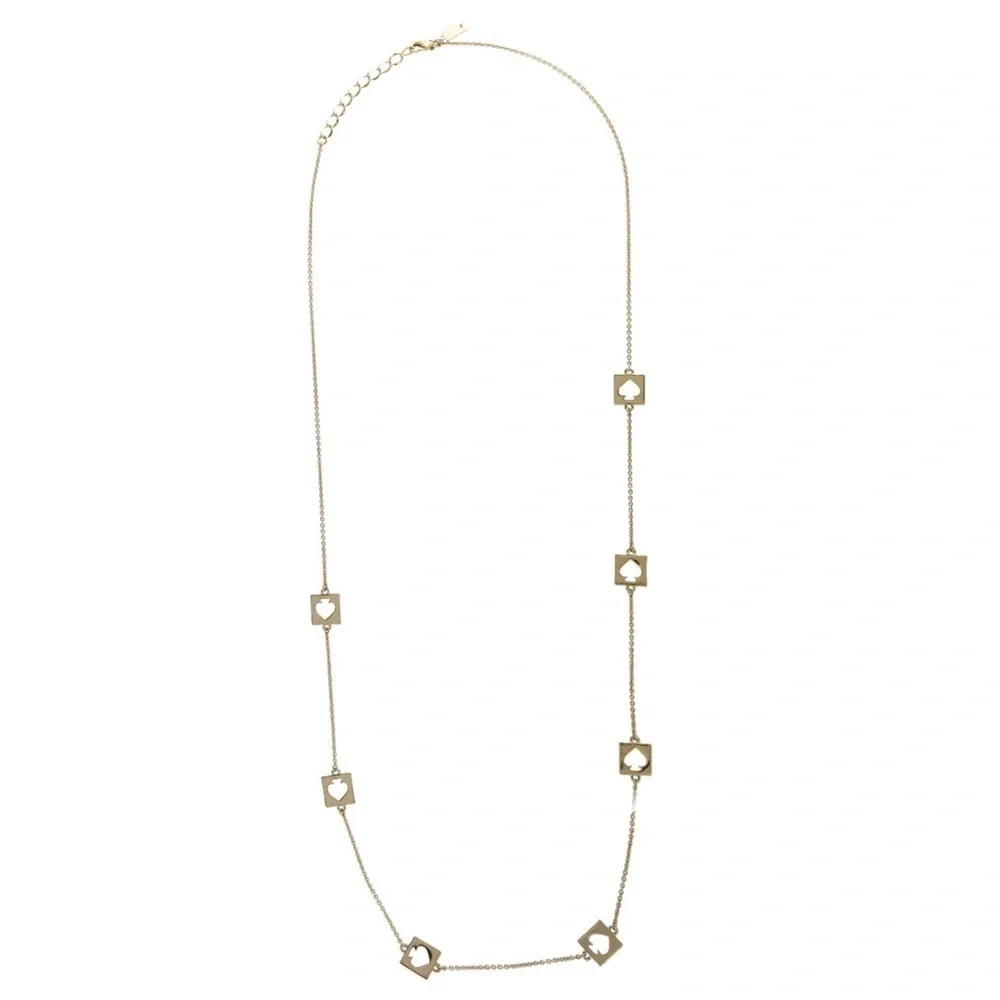 KATE SPADE • Gold Hole Punch Rosary Necklace - Picture 4 of 5
